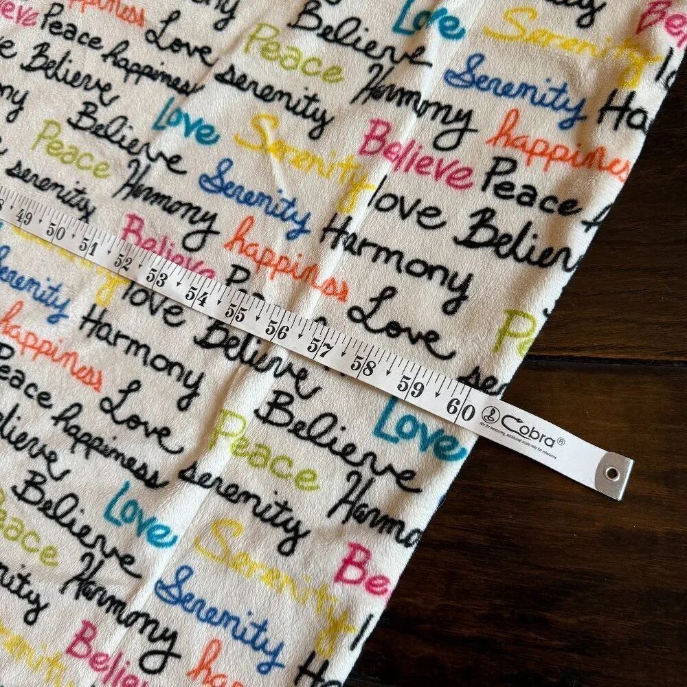 Set of 2 Inspirational Super Soft Throw Blankets 5 foot x 4 foot